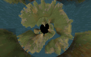 Polar voxel terrain